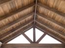 Tongue and groove sheeting on a pavilion by Pine Creek Structures